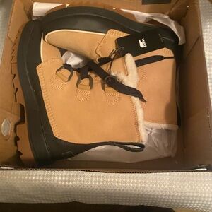 Sorel Tan and Black Winter Boots